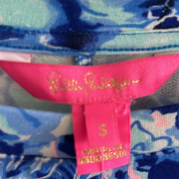 NWT Lilly Pulitzer Bartlett Dress in Coastal Blue Catch and Keep. Size Small - Picture 3 of 4